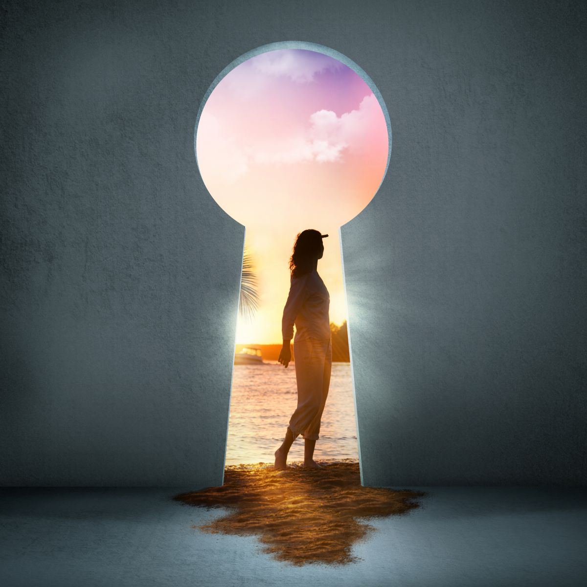 serrure-femme-decor-paradisiaque